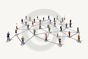 Connecting people. Social network concept. photo