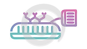 Connecting to a Brain Interface, Neural Link Technology Vector Icon, vector design Generative AI