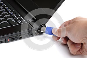 Connecting USB flash memory stick