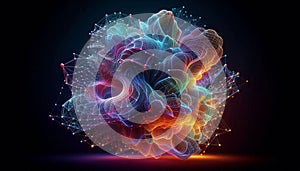 Abstract Connection Art Network Structure Data Flow Lines Point Plexus Polygon Visualization Background Concept Design