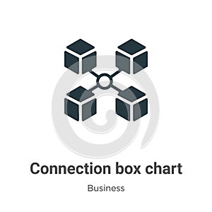 Connection box chart vector icon on white background. Flat vector connection box chart icon symbol sign from modern business