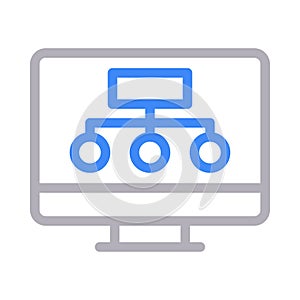 Connection colour line vector icon