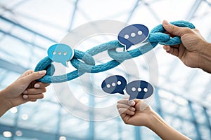 Connection and communication concept 3D rendering photo
