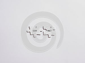 Connection, communication or social media contact concept