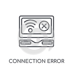Connection error linear icon. Modern outline Connection error lo