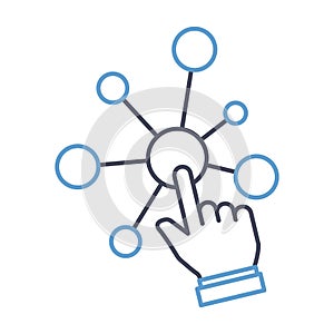 Connection Flat inside vector icon which can easily modify or edit