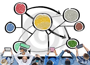 Connection Global Communications Corporate Networking Concept