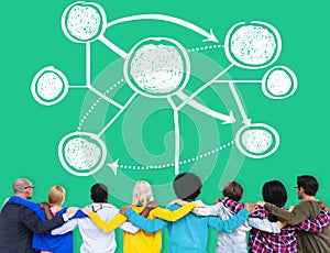 Connection Global Communications Corporate Networking Concept