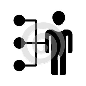 Connection glyph flat vector icon