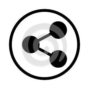 Connection glyph flat vector icon