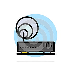 Connection, Hardware, Internet, Network Abstract Circle Background Flat color Icon
