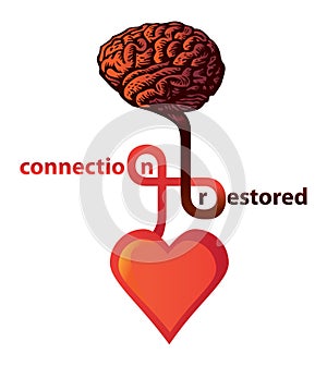 Connection between heart and brain photo