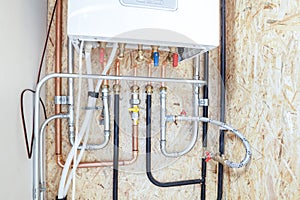 Connection of heating and hot water