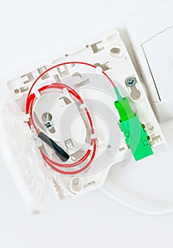 Connection housing to the optical fiber