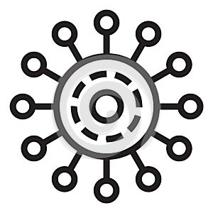 Connection icon. Network hub sign. Share technology system