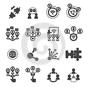 Connection icon set