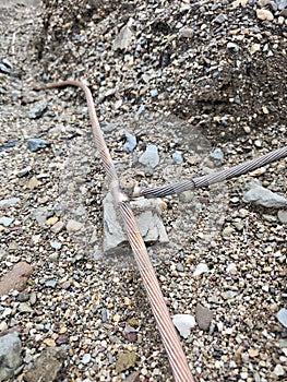 The connection of a large copper conductor as part of the electrical system