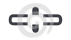 Connection link icon, for digital pairing and networking, vector design Generative AI