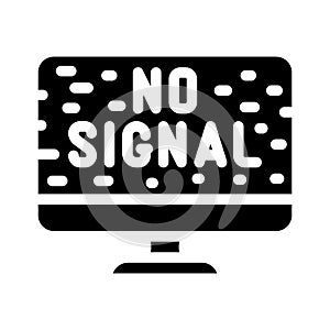 Connection lost signal glyph icon vector illustration