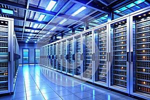 Connection network in servers room