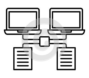 Connection process Isolated Vector icon photo