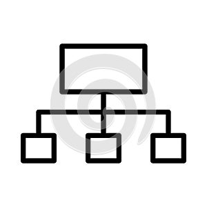 Connection reception vector thin line icon