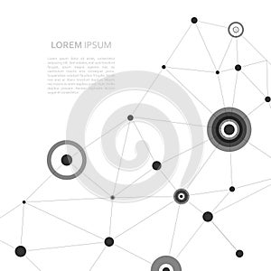 Connection science molecule background