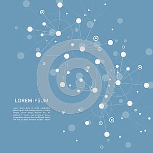 Connection science molecule background