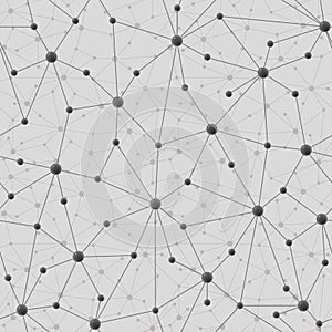 Connection seamless pattern in grey colors.