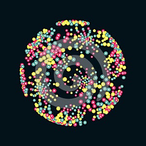 Connection Structure. Abstract Globe Grid. Sphere Illustration. Technology Concept.