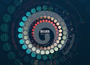 Connection structure. Data array visual concept. Big data connection complex