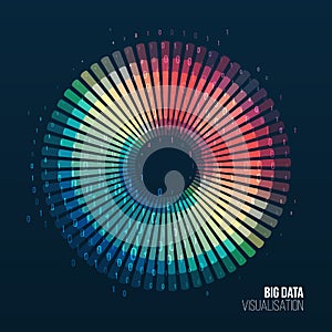 Connection structure. Data array visual concept. Big data connection complex