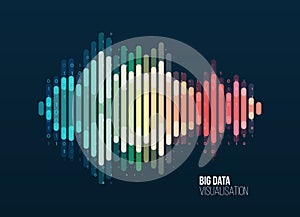 Connection structure. Data array visual concept. Big data connection complex