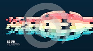 Connection structure. Data array visual concept. Big data connection complex