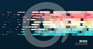 Connection structure. Data array visual concept. Big data connection complex