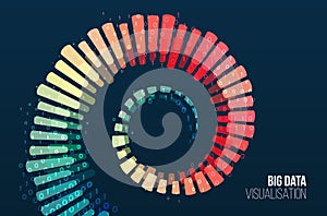 Connection structure. Data array visual concept. Big data connection complex