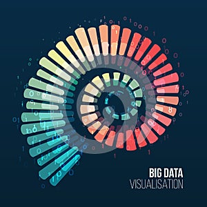 Connection structure. Data array visual concept. Big data connection complex