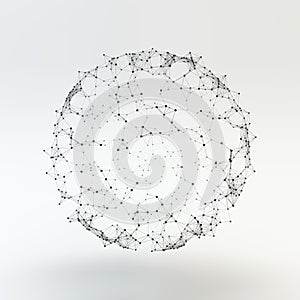 Connection Structure. Wireframe Vector Illustration photo