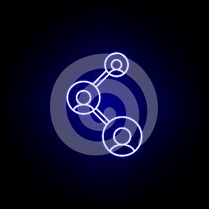 Connection, teamwork icon. Elements of Human resources illustration in neon style icon. Signs and symbols can be used for web,