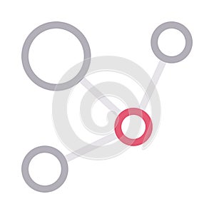 Connection thin color line vector icon