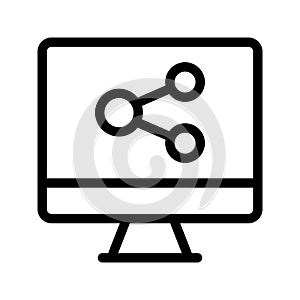 Connection thin line vector icon
