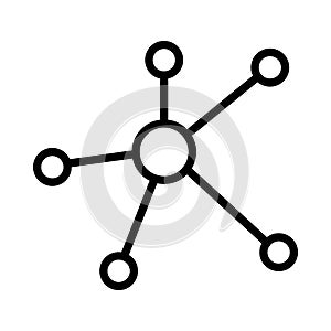 Connection thin linet vector icon