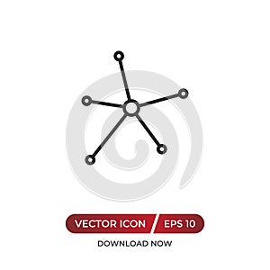 Connection vector icon in modern design style for web site and mobile app.