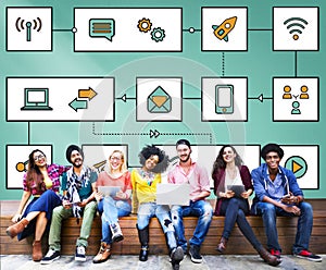 Connection Wireless Online Transmission Transfer Concept