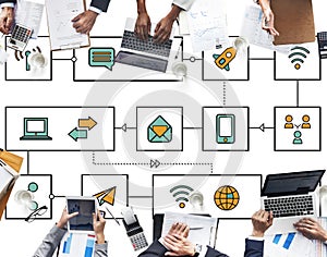 Connection Wireless Online Transmission Transfer Concept