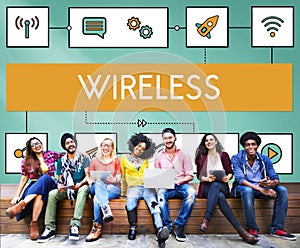 Connection Wireless Online Transmission Transfer Concept