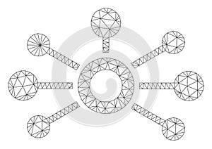 Connections Polygonal Frame Vector Mesh Illustration