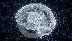 And connectivity of the brain symbolizing artificial intelligence and