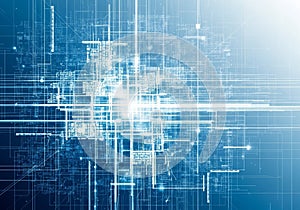 Connectivity, and data flow, reflecting themes of artificial