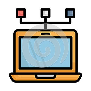 Connectivity, data server Vector Icon which can easily modify